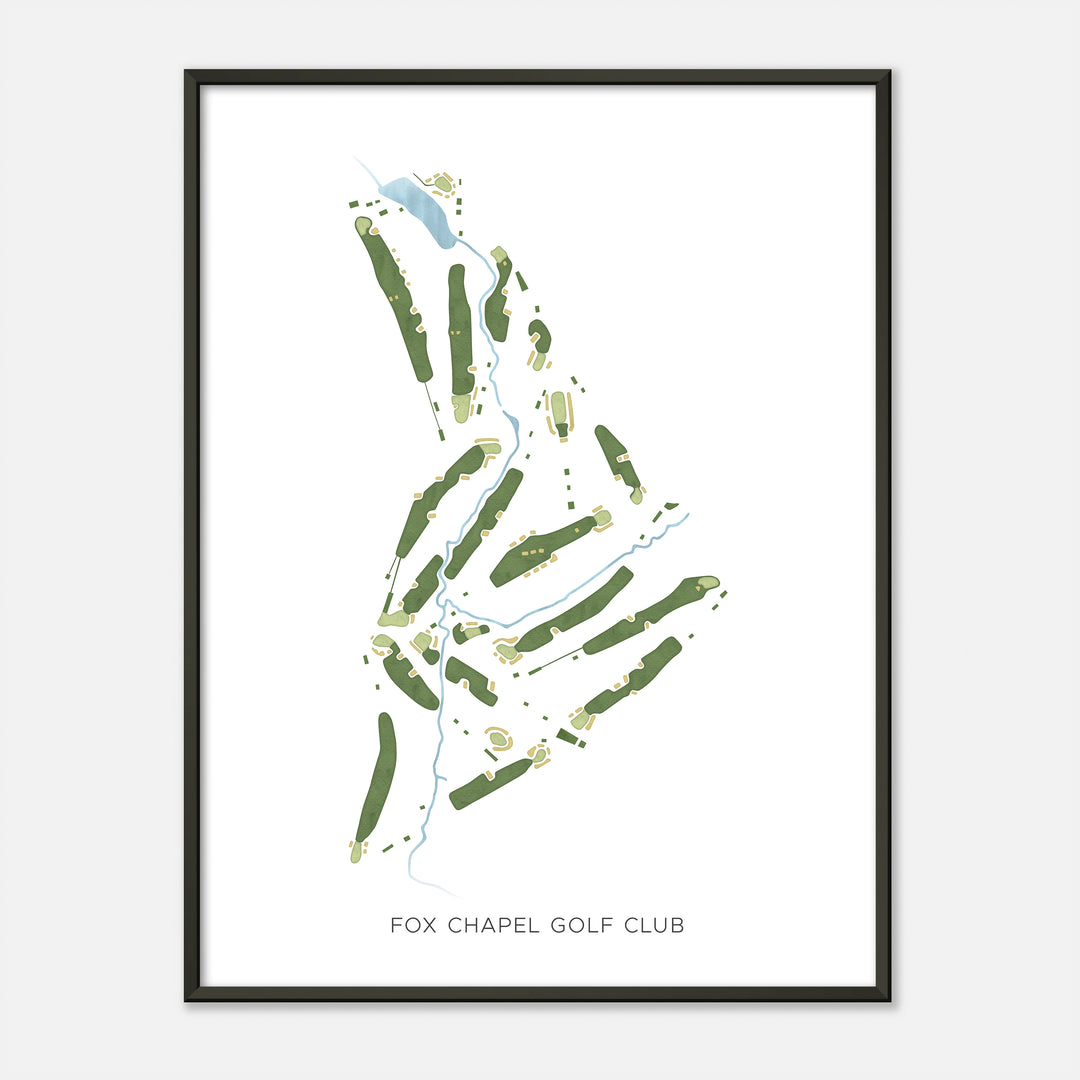 Print of Fox Chapel Golf Club Modern Map