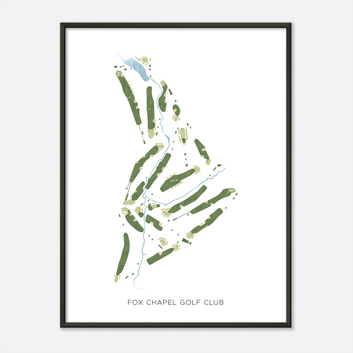 Print of Fox Chapel Golf Club Modern Map