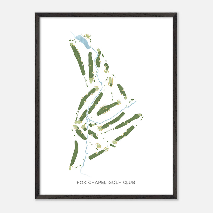 Print of Fox Chapel Golf Club Modern Map