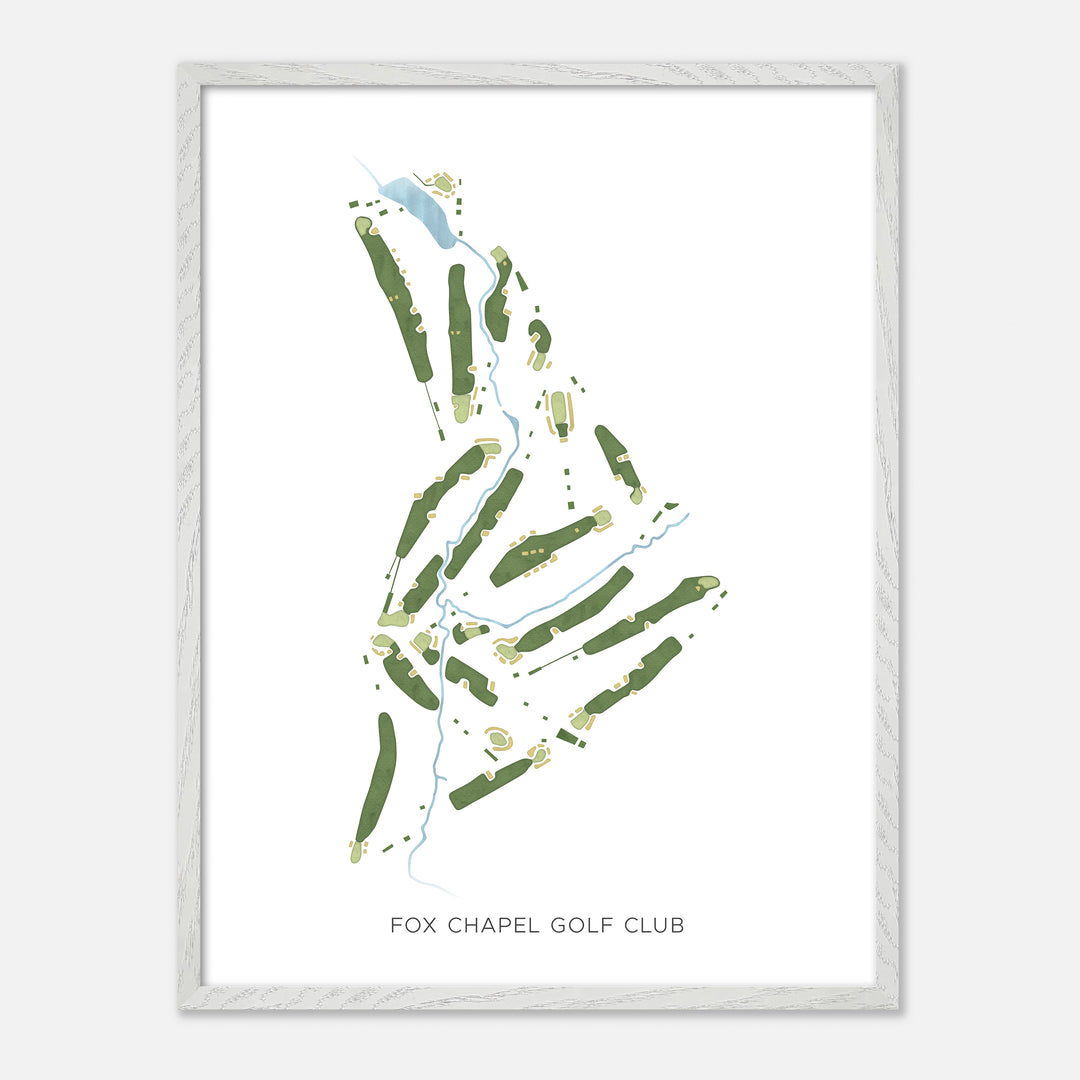 Print of Fox Chapel Golf Club Modern Map
