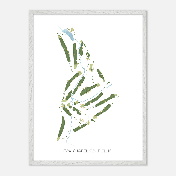 Print of Fox Chapel Golf Club Modern Map