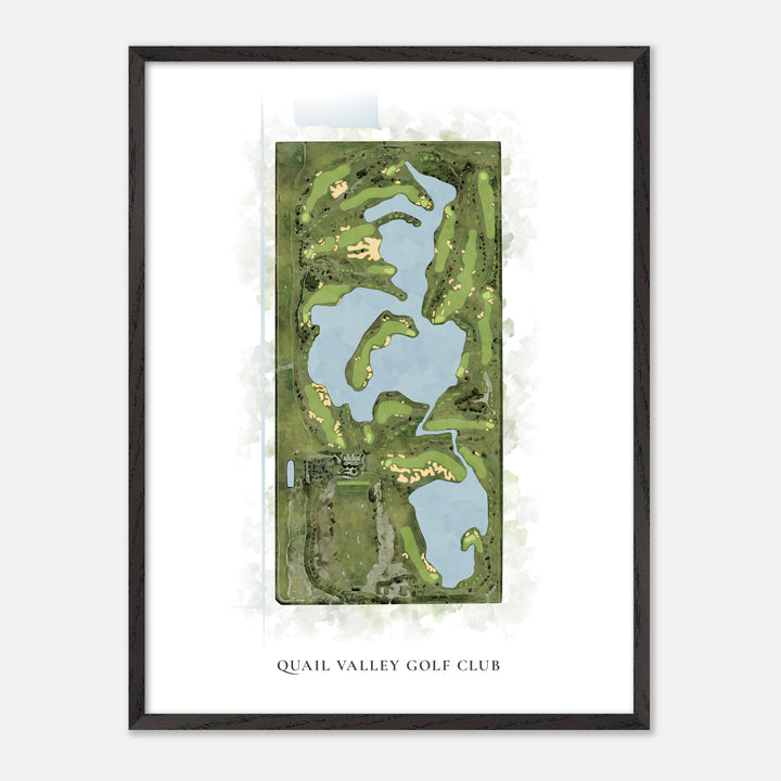 Print of Quail Valley Golf Club Classic Map