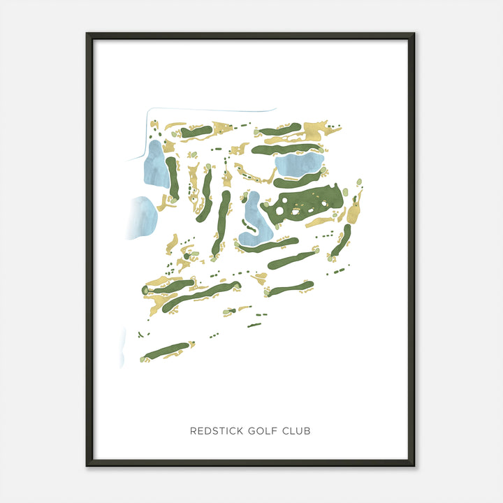 Print of Redstick Golf Club Modern Map