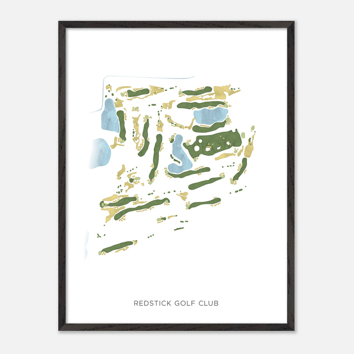 Print of Redstick Golf Club Modern Map
