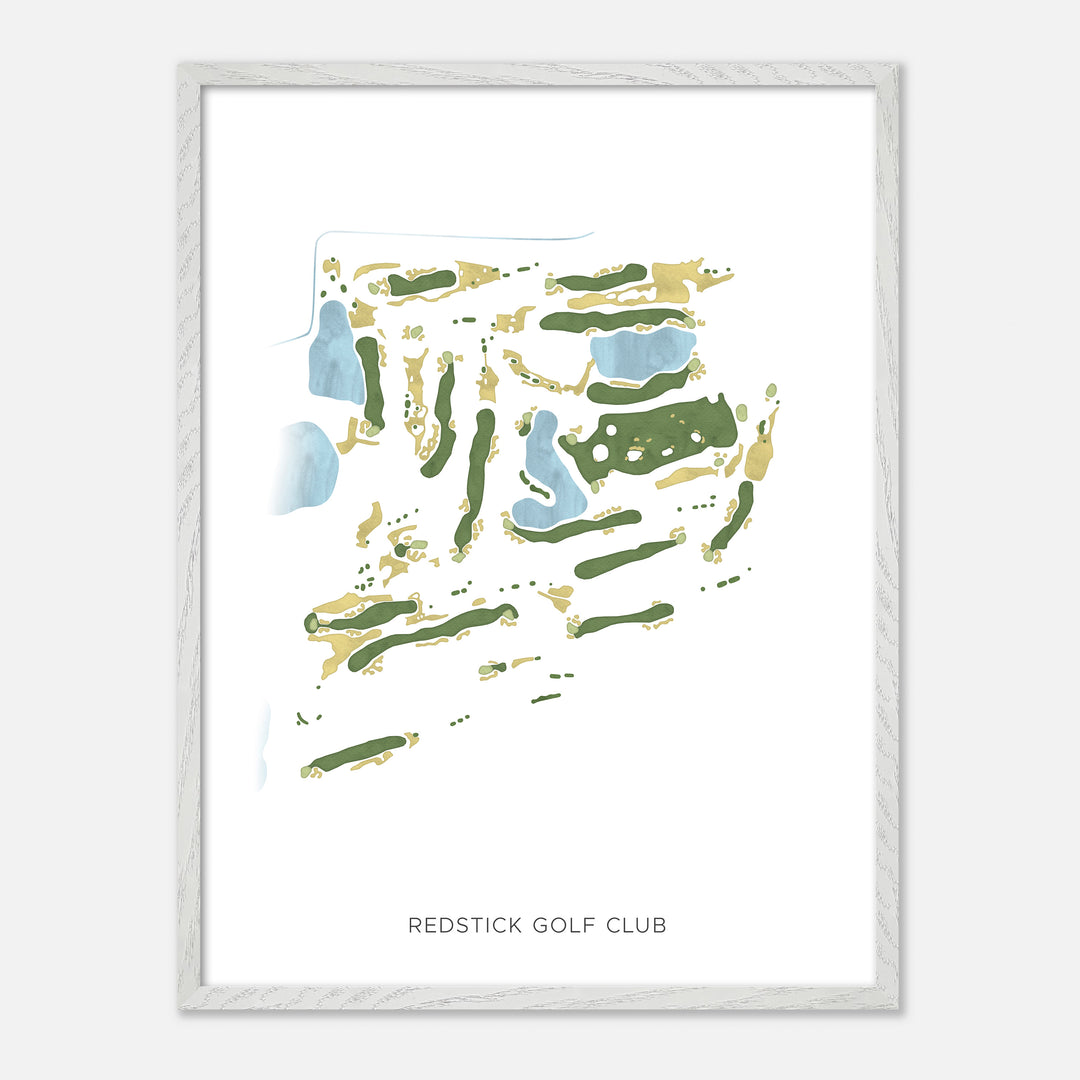 Print of Redstick Golf Club Modern Map