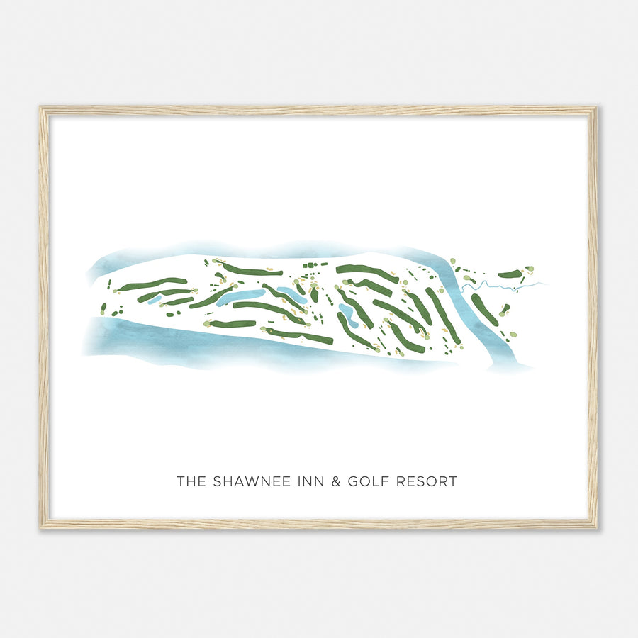 Print of The Shawnee Inn & Golf Resort Modern Map