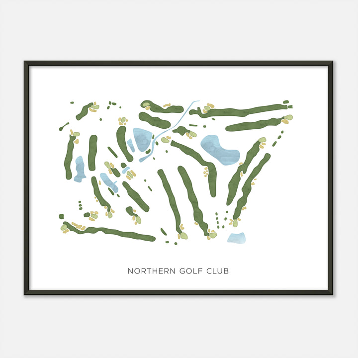 Print of Northern Golf Club Modern Map