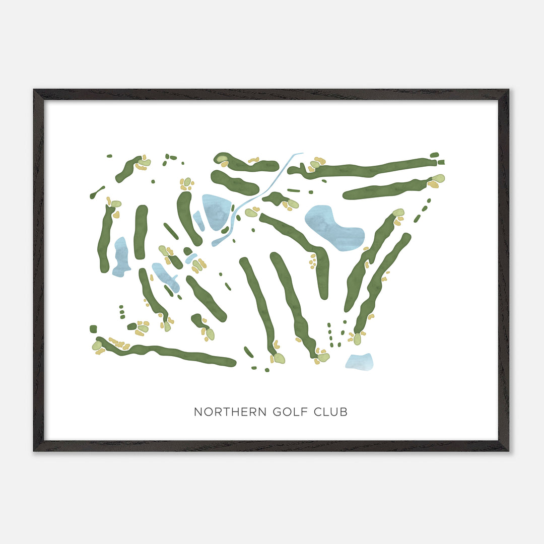 Print of Northern Golf Club Modern Map