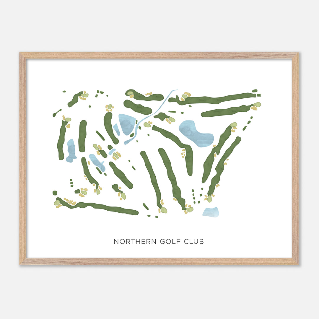 Print of Northern Golf Club Modern Map