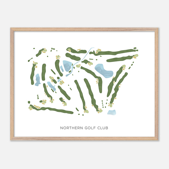 Print of Northern Golf Club Modern Map
