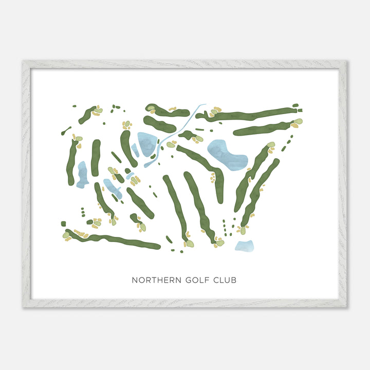 Print of Northern Golf Club Modern Map