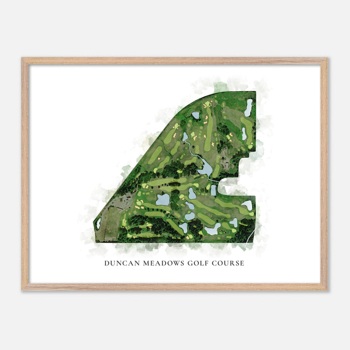 Print of Duncan Meadows Golf Course Classic Map