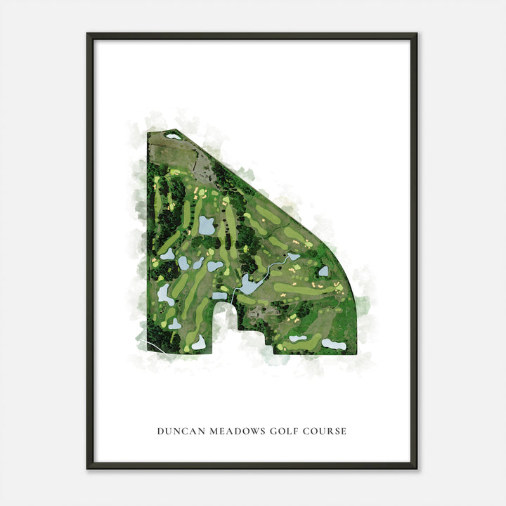 Print of Duncan Meadows Golf Course Classic Map