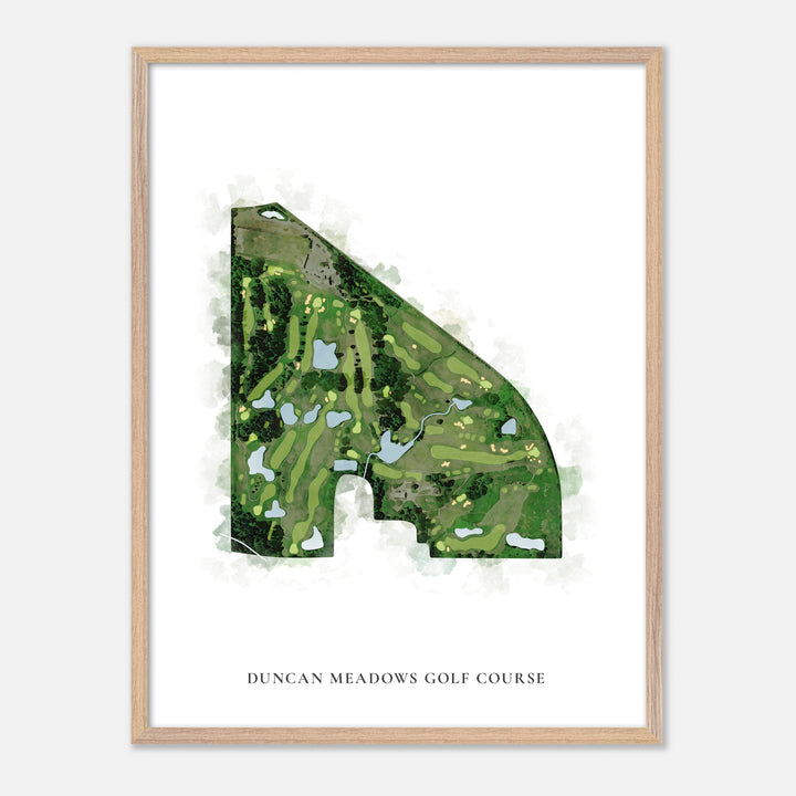 Print of Duncan Meadows Golf Course Classic Map