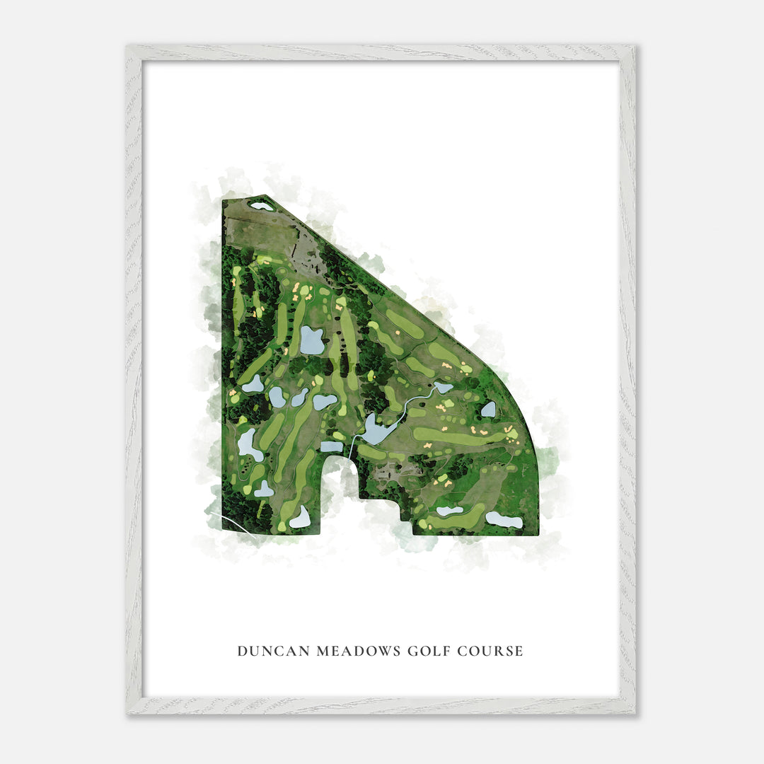 Print of Duncan Meadows Golf Course Classic Map