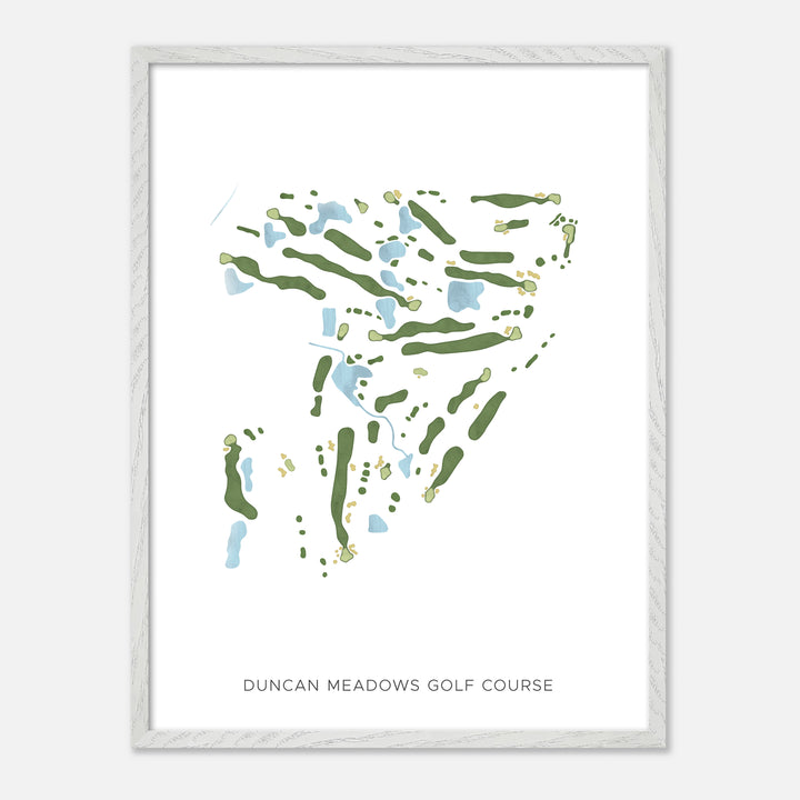 Print of Duncan Meadows Golf Course Modern Map
