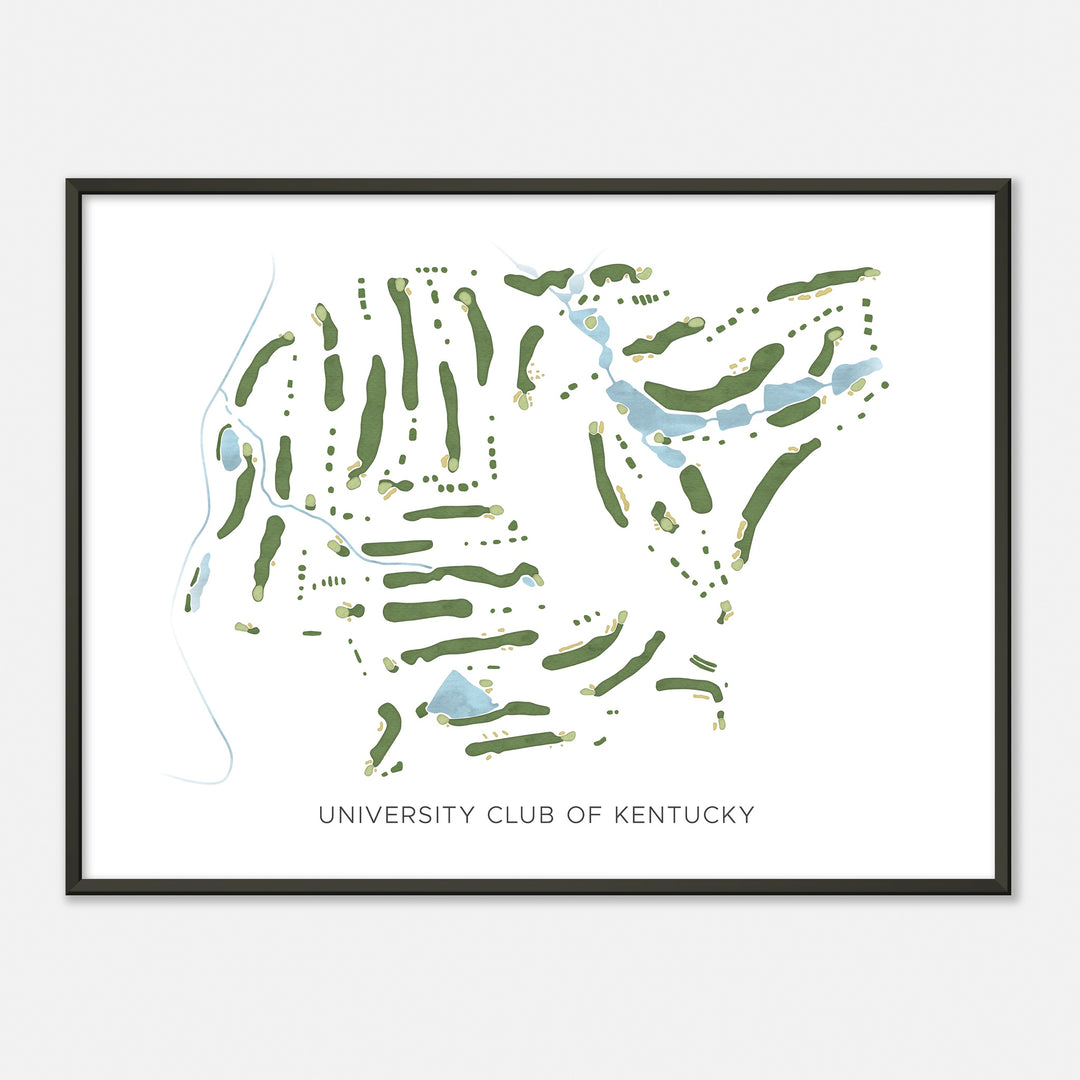 Print of University Club Of Kentucky Modern Map