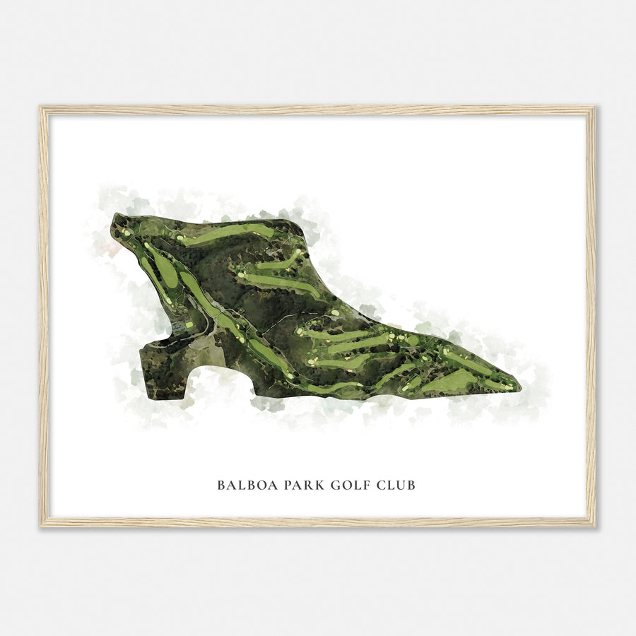 Print of Balboa Park Golf Club Classic Map