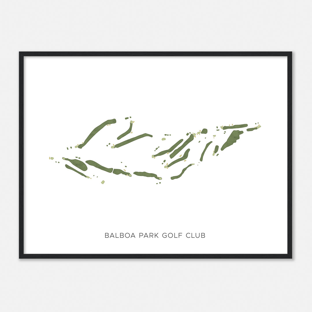 Print of Balboa Park Golf Club Modern Map