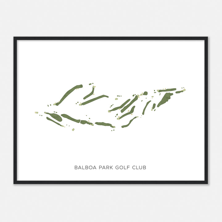 Print of Balboa Park Golf Club Modern Map