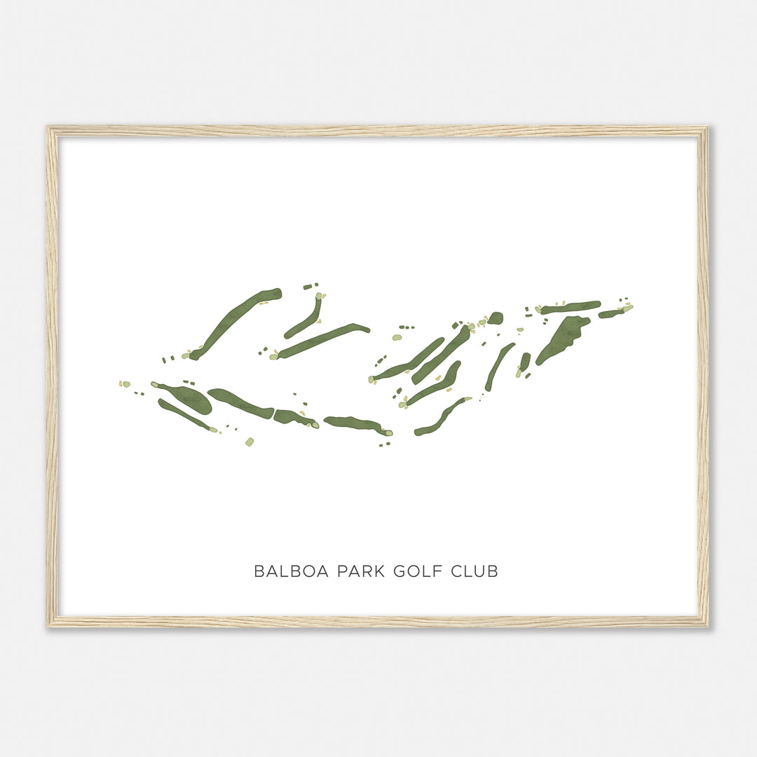 Print of Balboa Park Golf Club Modern Map