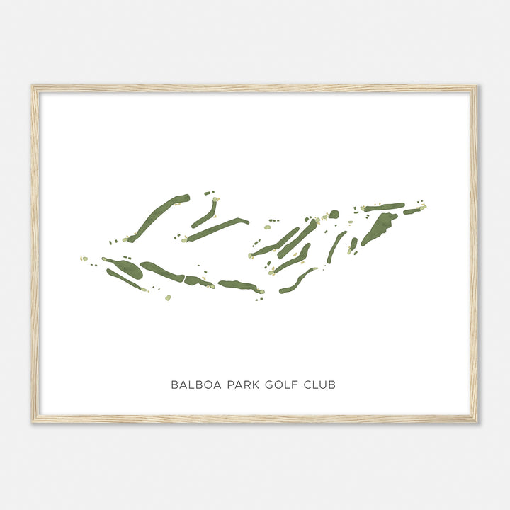 Print of Balboa Park Golf Club Modern Map