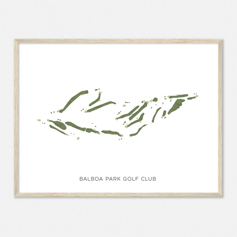 Print of Balboa Park Golf Club Modern Map