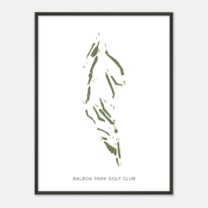 Print of Balboa Park Golf Club Modern Map