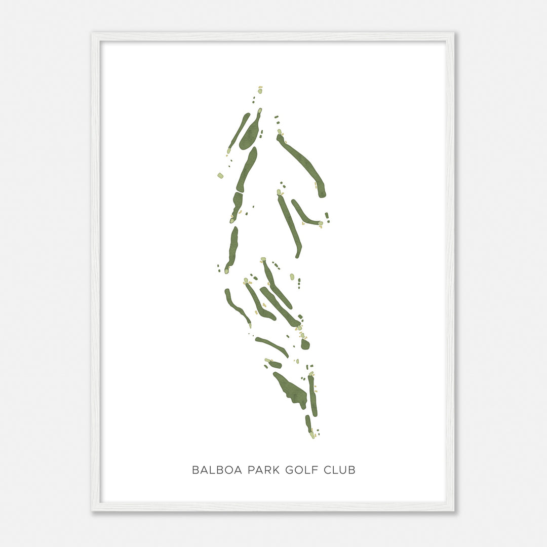 Print of Balboa Park Golf Club Modern Map