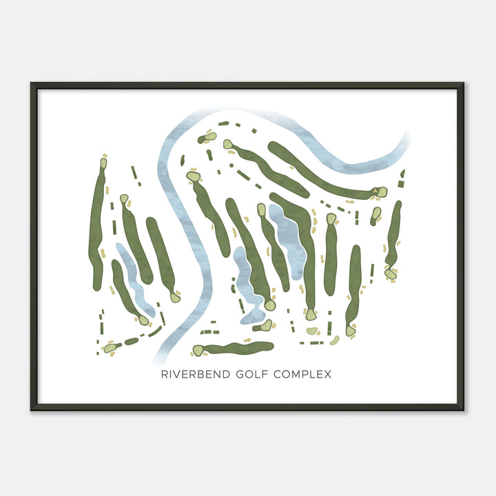 Print of Riverbend Golf Complex Modern Map