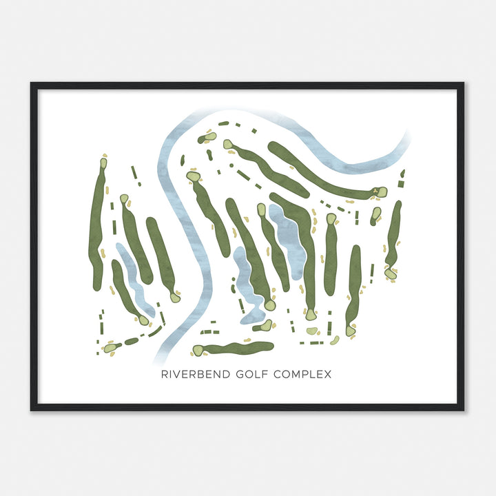 Print of Riverbend Golf Complex Modern Map