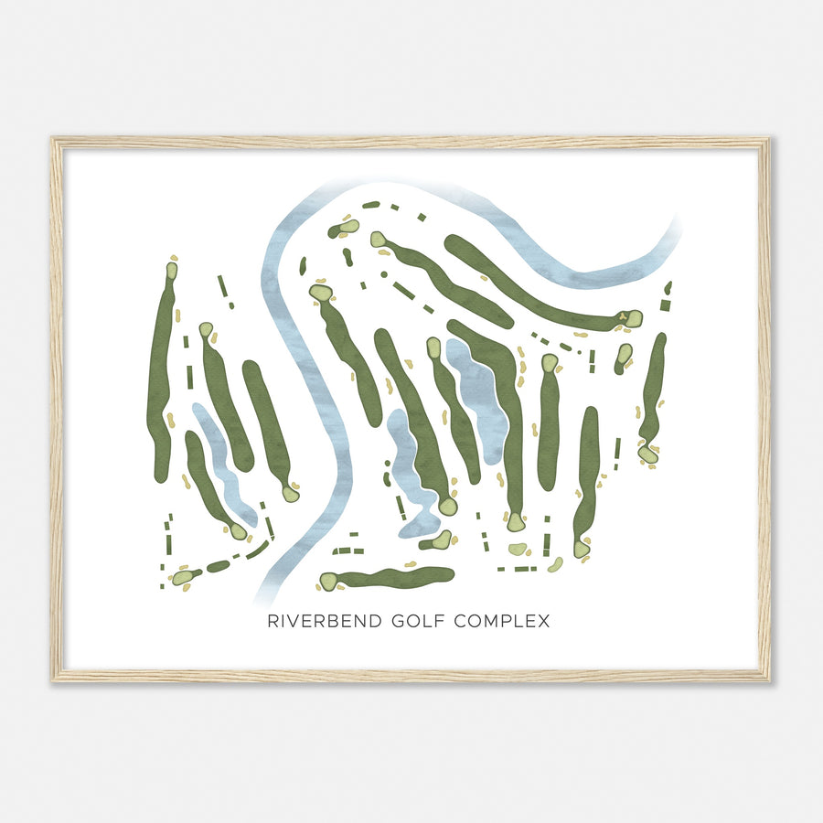 Print of Riverbend Golf Complex Modern Map