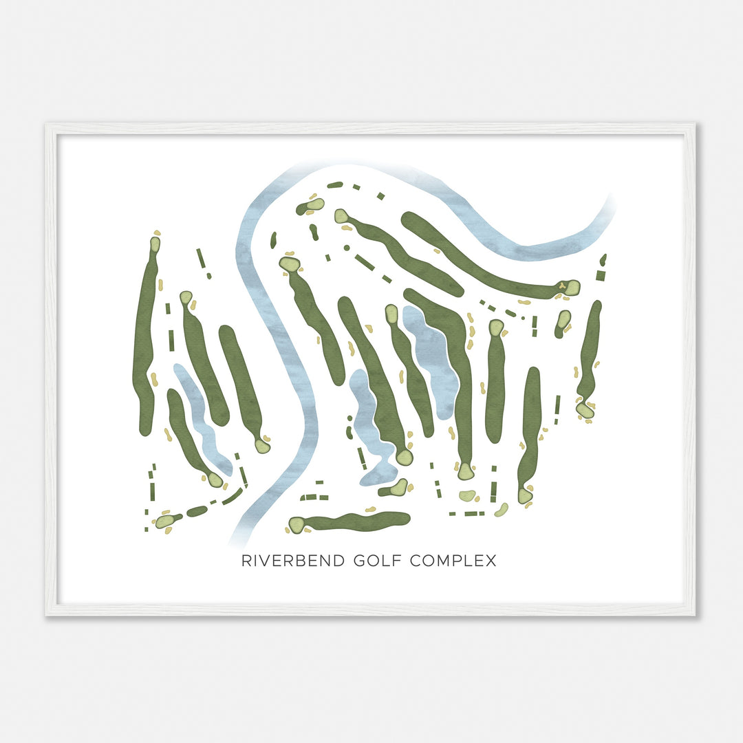 Print of Riverbend Golf Complex Modern Map