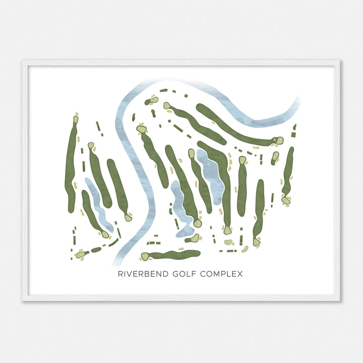 Print of Riverbend Golf Complex Modern Map