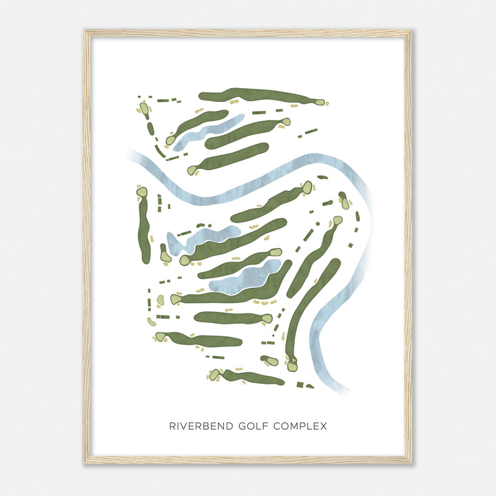 Print of Riverbend Golf Complex Modern Map