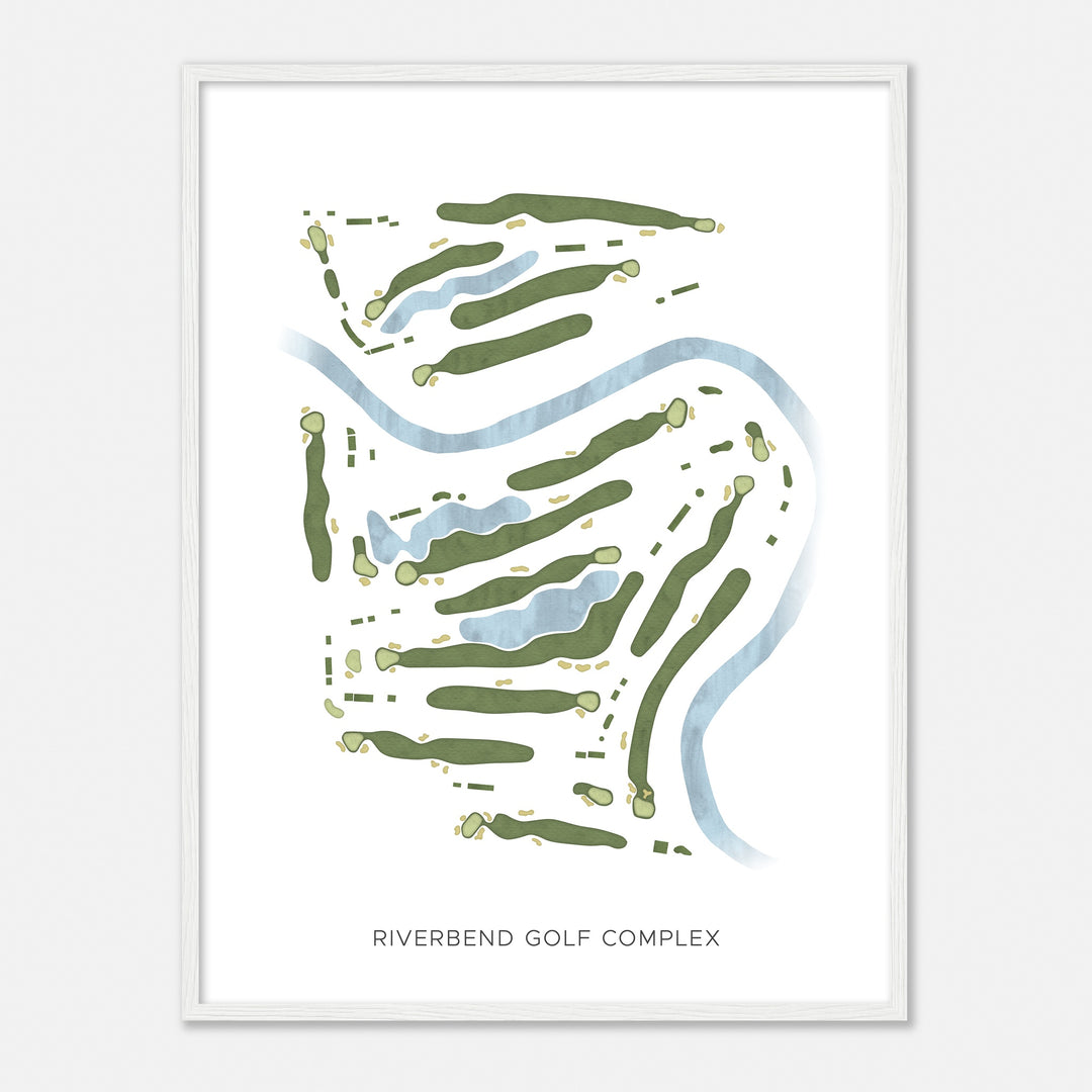 Print of Riverbend Golf Complex Modern Map