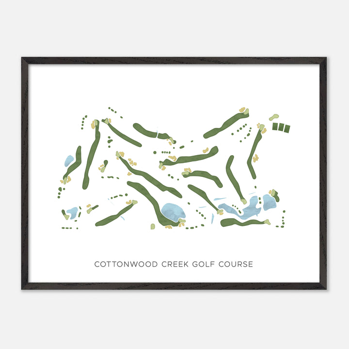 Print of Cottonwood Creek Golf Course Modern Map