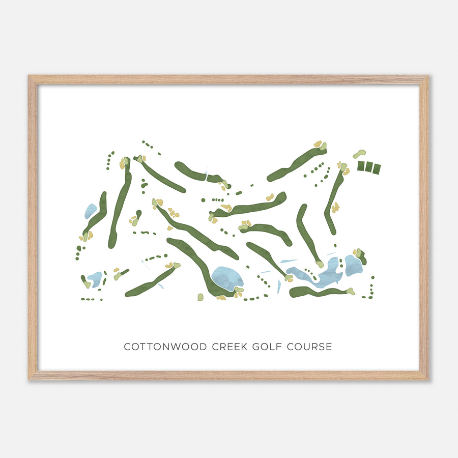 Print of Cottonwood Creek Golf Course Modern Map