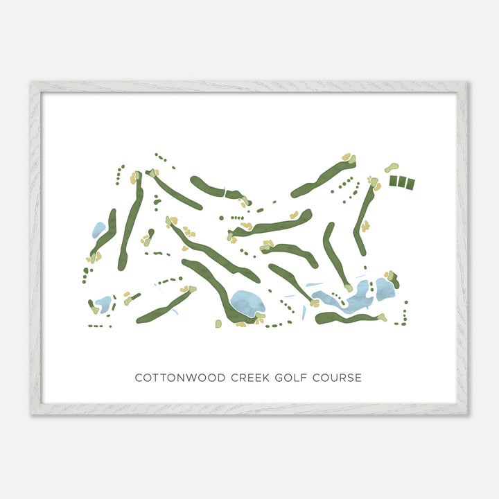 Print of Cottonwood Creek Golf Course Modern Map