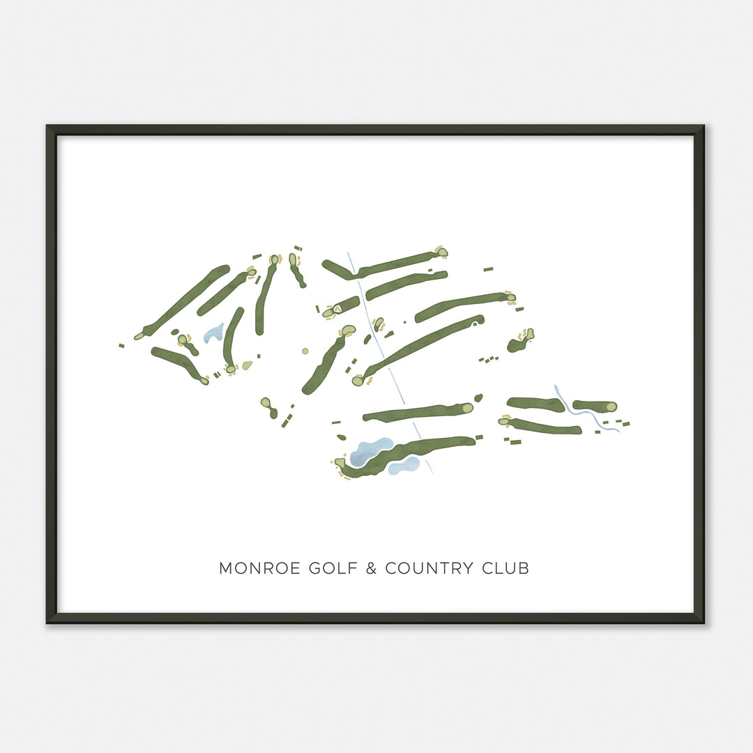 Print of Monroe Golf & Country Club Modern Map