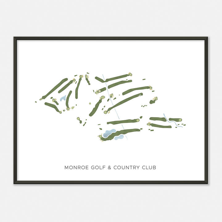 Print of Monroe Golf & Country Club Modern Map