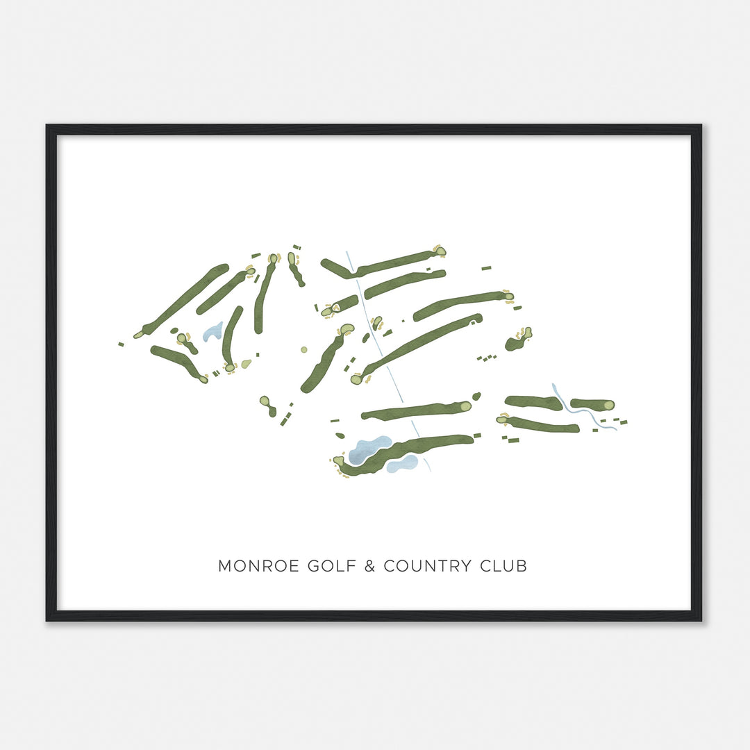 Print of Monroe Golf & Country Club Modern Map