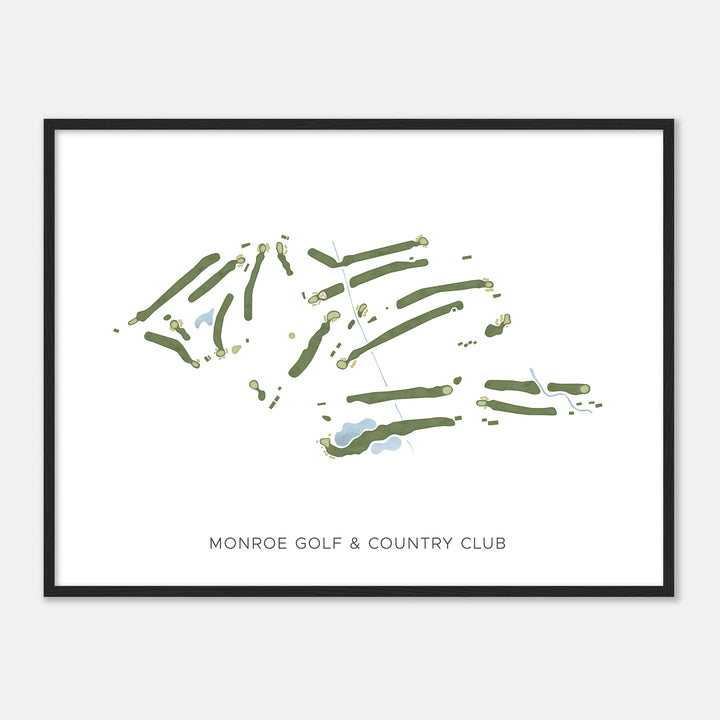 Print of Monroe Golf & Country Club Modern Map