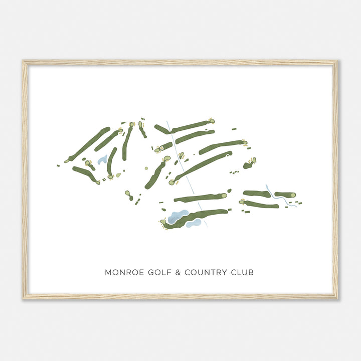 Print of Monroe Golf & Country Club Modern Map