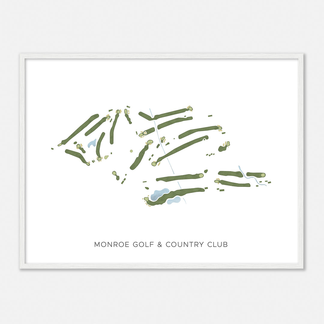Print of Monroe Golf & Country Club Modern Map