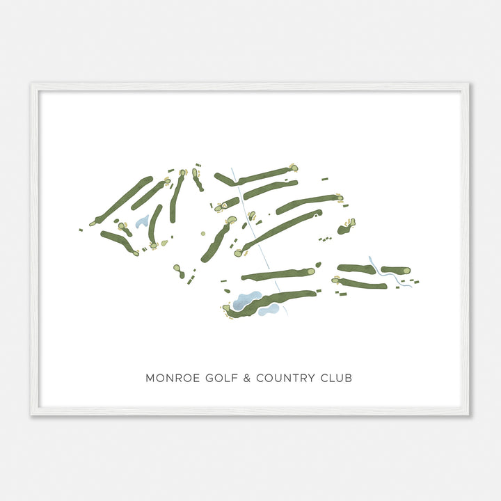 Print of Monroe Golf & Country Club Modern Map