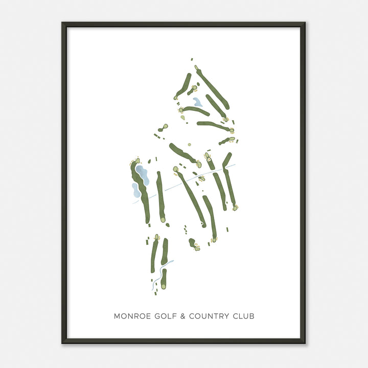 Print of Monroe Golf & Country Club Modern Map
