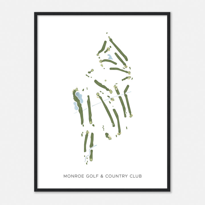 Print of Monroe Golf & Country Club Modern Map