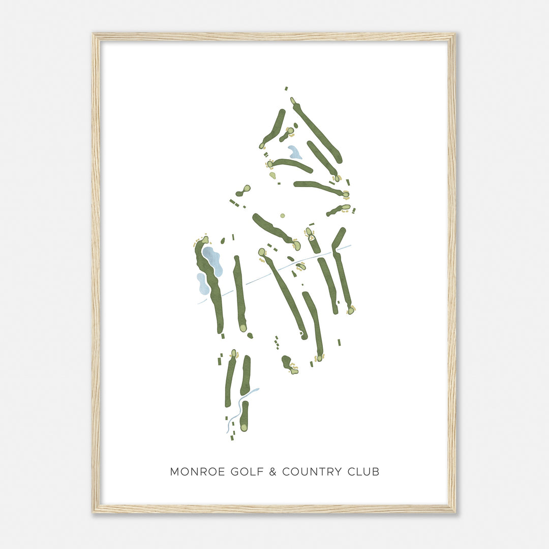Print of Monroe Golf & Country Club Modern Map