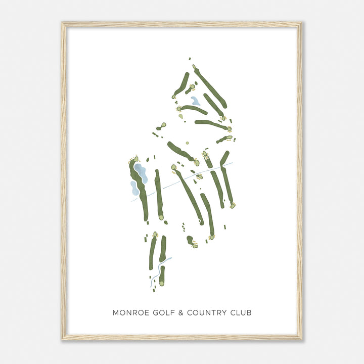 Print of Monroe Golf & Country Club Modern Map